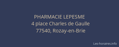 PHARMACIE LEPESME
