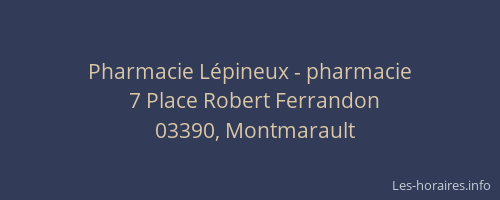 Pharmacie Lépineux - pharmacie