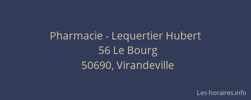 Pharmacie - Lequertier Hubert