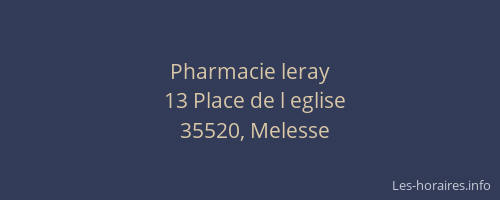 Pharmacie leray