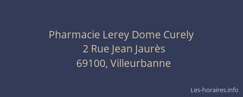 Pharmacie Lerey Dome Curely