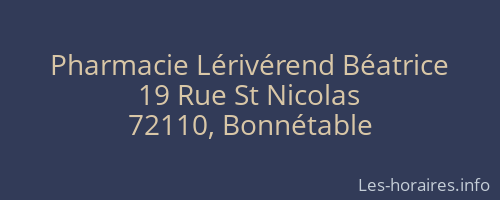 Pharmacie Lérivérend Béatrice