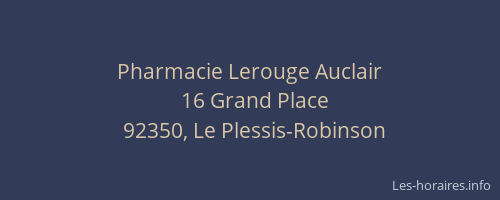 Pharmacie Lerouge Auclair