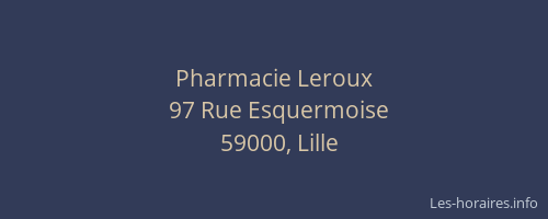 Pharmacie Leroux