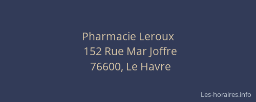 Pharmacie Leroux