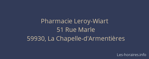 Pharmacie Leroy-Wiart
