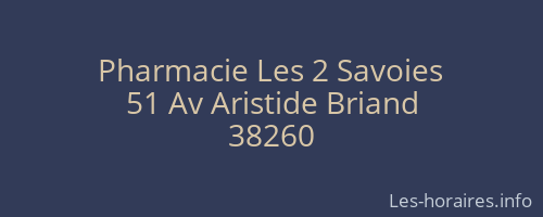 Pharmacie Les 2 Savoies