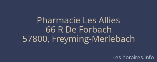 Pharmacie Les Allies