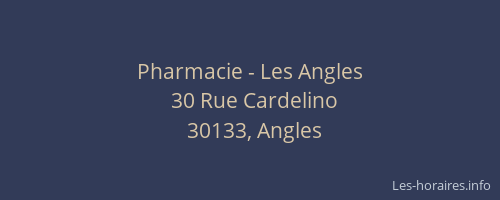 Pharmacie - Les Angles
