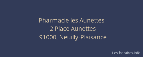 Pharmacie les Aunettes