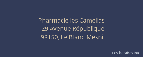 Pharmacie les Camelias