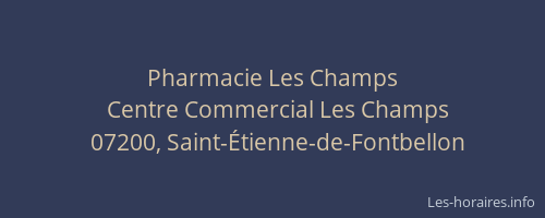 Pharmacie Les Champs