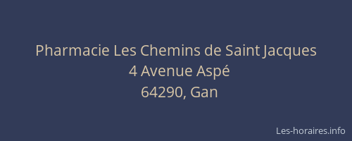 Pharmacie Les Chemins de Saint Jacques