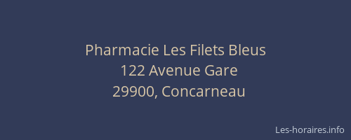 Pharmacie Les Filets Bleus
