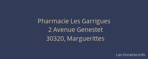 Pharmacie Les Garrigues