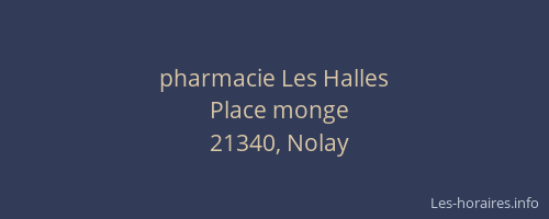 pharmacie Les Halles