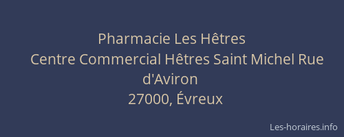 Pharmacie Les Hêtres