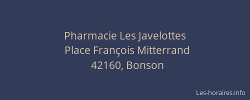 Pharmacie Les Javelottes