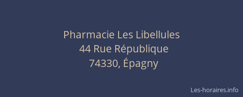 Pharmacie Les Libellules