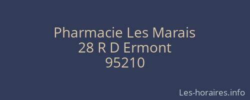 Pharmacie Les Marais