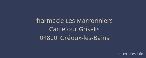 Pharmacie Les Marronniers