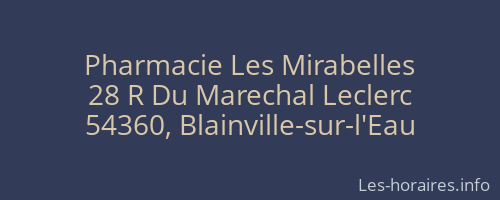 Pharmacie Les Mirabelles