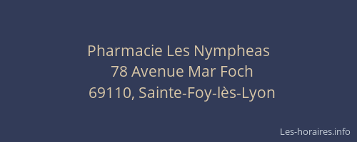 Pharmacie Les Nympheas
