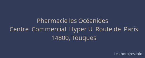 Pharmacie les Océanides