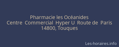 Pharmacie les Océanides