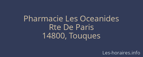 Pharmacie Les Oceanides