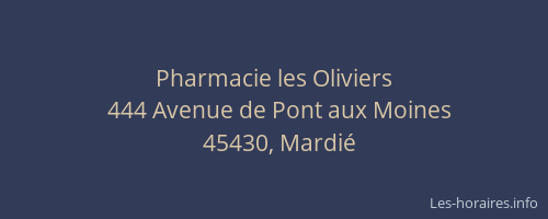 Pharmacie les Oliviers