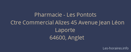Pharmacie - Les Pontots