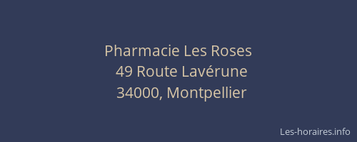 Pharmacie Les Roses