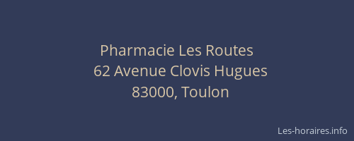 Pharmacie Les Routes