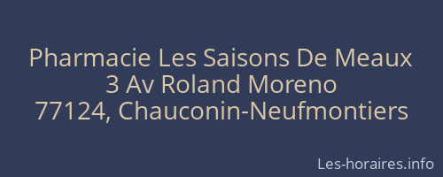 Pharmacie Les Saisons De Meaux