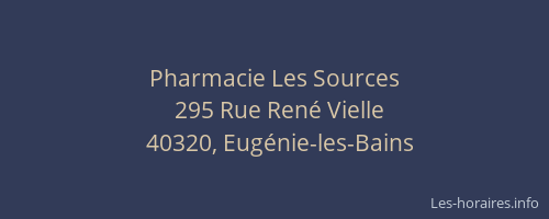 Pharmacie Les Sources