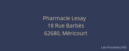 Pharmacie Lesay