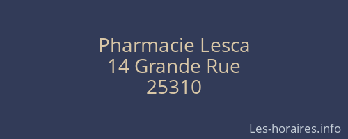 Pharmacie Lesca