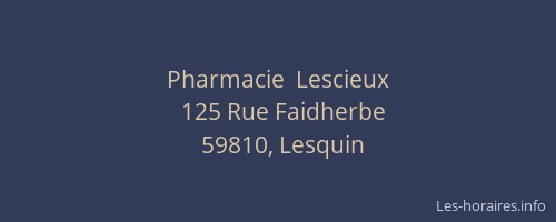 Pharmacie  Lescieux