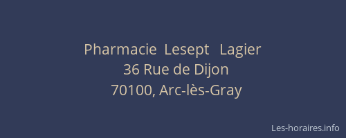 Pharmacie  Lesept   Lagier