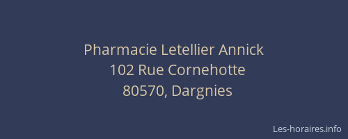 Pharmacie Letellier Annick