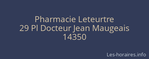 Pharmacie Leteurtre