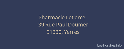 Pharmacie Letierce