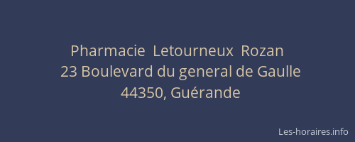 Pharmacie  Letourneux  Rozan