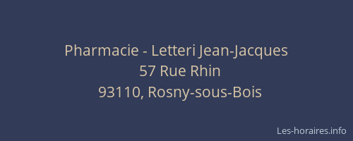 Pharmacie - Letteri Jean-Jacques