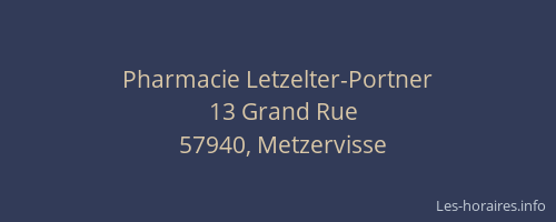 Pharmacie Letzelter-Portner