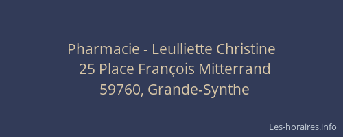 Pharmacie - Leulliette Christine