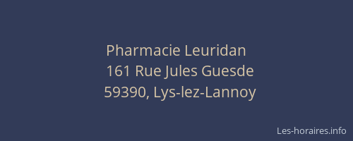 Pharmacie Leuridan