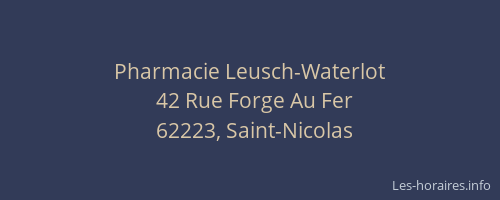 Pharmacie Leusch-Waterlot