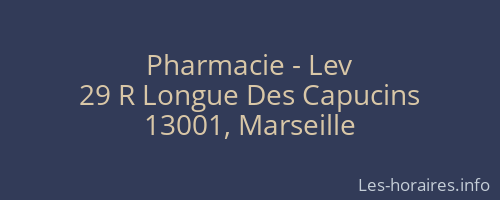 Pharmacie - Lev